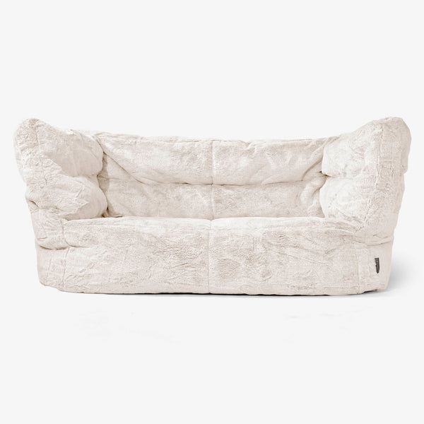 2-Sitzer Albert Sitzsacksofa 2.0 - Kaninchen Kunstfell Weiß 01