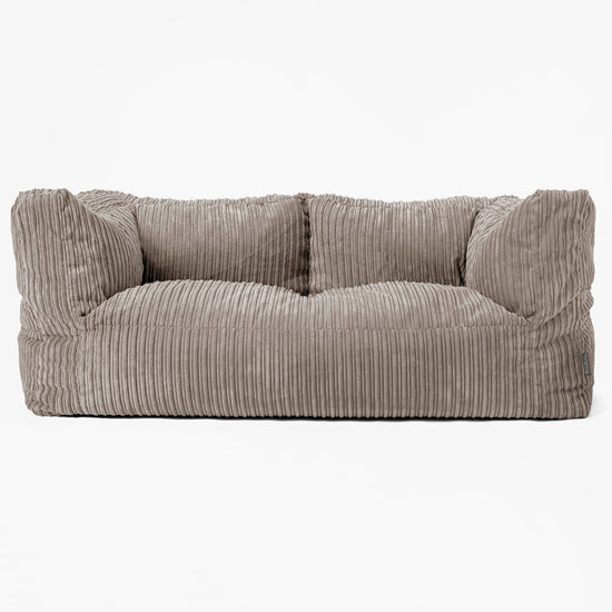 2-Sitzer Albert Sitzsacksofa - Cord Beigegrau 01
