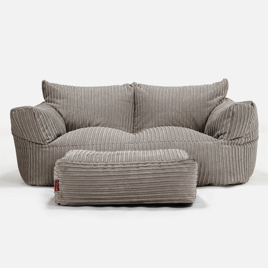 Josephine Sitzsack Sofa - Cord Beigegrau 02