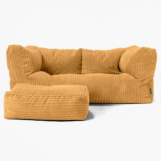 2-Sitzer Albert Sitzsacksofa - Cord Goldhonig 02