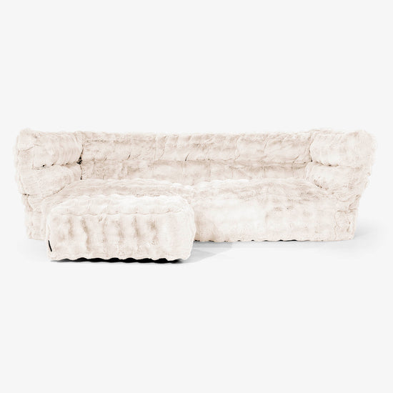 3-Sitzer Albert Sitzsacksofa 2.0 - Bubble Pelz Creme 02