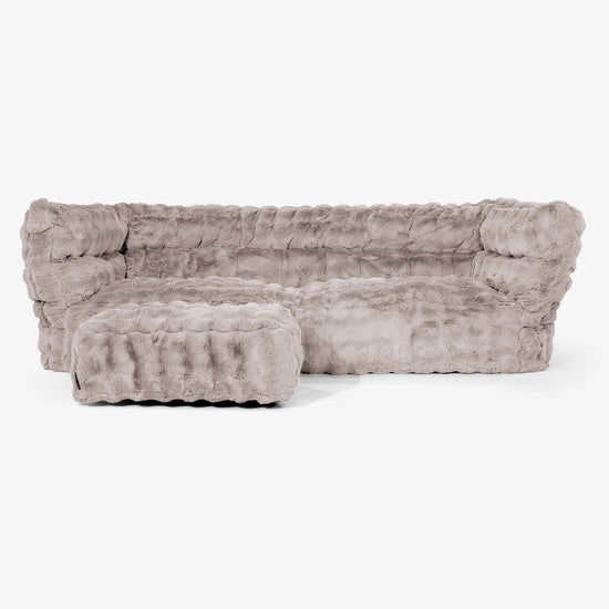 3-Sitzer Albert Sitzsacksofa 2.0 - Bubble Pelz Nerzfarben 02