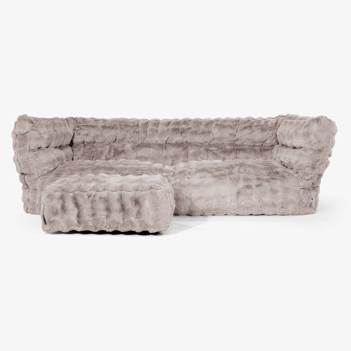 3-Sitzer Albert Sitzsacksofa 2.0 - Bubble Pelz Nerzfarben 02