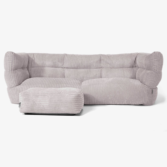 3-Sitzer Albert Sitzsacksofa 2.0 - Cord Silbergrau 02