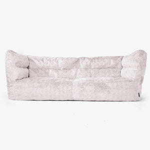 3-Sitzer Albert Sitzsacksofa 2.0 - Kaninchen Kunstfell Pastellrosa