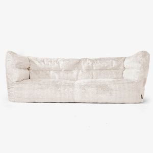 3-Sitzer Albert Sitzsacksofa 2.0 - Kaninchen Kunstfell Weiß