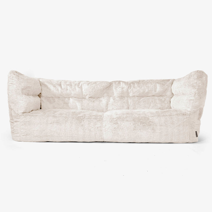 3-Sitzer Albert Sitzsacksofa 2.0 - Kaninchen Kunstfell Weiß 01