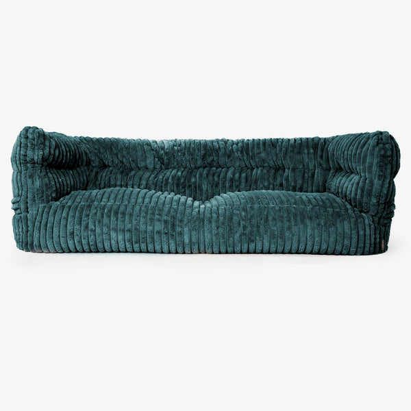 3-Sitzer Albert Sitzsacksofa 2.0 - Ultra Plüsch Cord Blaugrün 01
