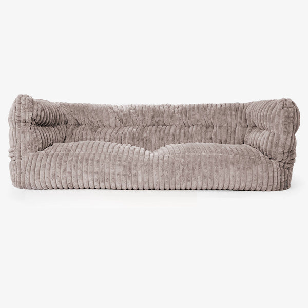 3-Sitzer Albert Sitzsacksofa 2.0 - Ultra Plüsch Cord Nerzfarben 01