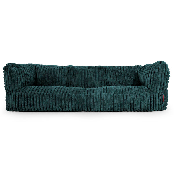 3-Sitzer Albert Sitzsacksofa - Ultra Plüsch Cord Blaugrün 01