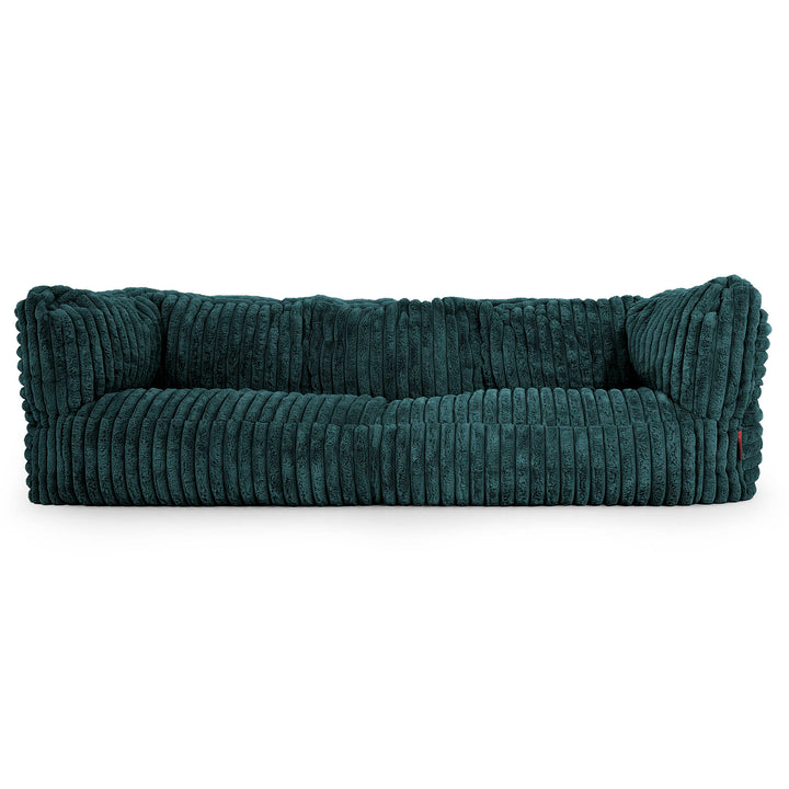 3-Sitzer Albert Sitzsacksofa - Ultra Plüsch Cord Blaugrün 01