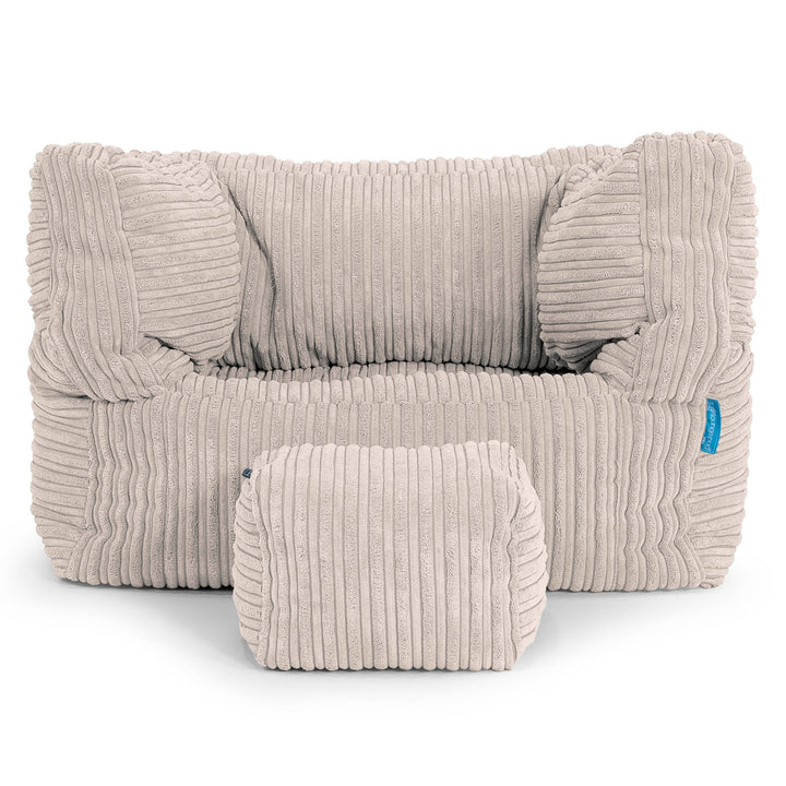 Albert Kinder Sitzsack Sessel 1-5 Jahre - Cord Elfenbein 03