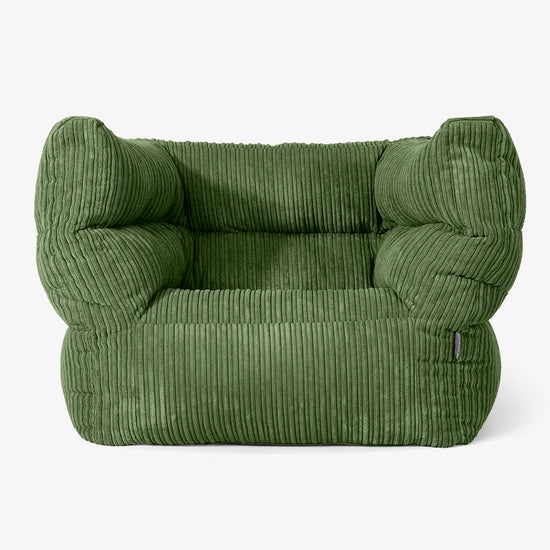 Albert Sitzsack Ohrensessel 2.0 -  Cord Nadelwaldgrün 01