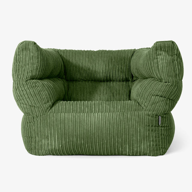 Albert Sitzsack Ohrensessel 2.0 -  Cord Nadelwaldgrün 01