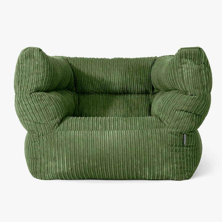 Albert Sitzsack Ohrensessel 2.0 -  Cord Nadelwaldgrün 01
