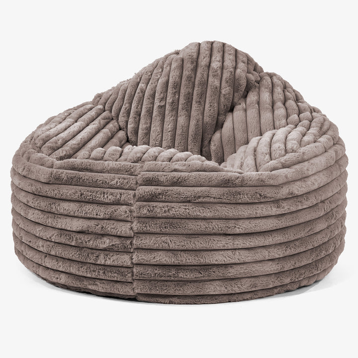 Archi Sitzsack - Ultra Plüsch Cord Nerzfarben 01