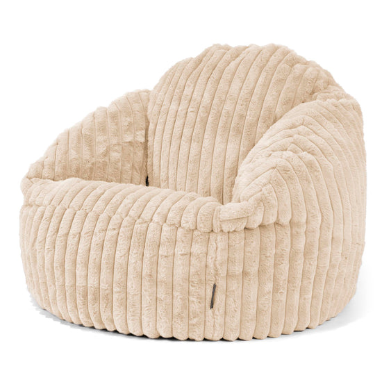 Bubble Sitzsack Sessel - Ultra Plüsch Cord Creme 04