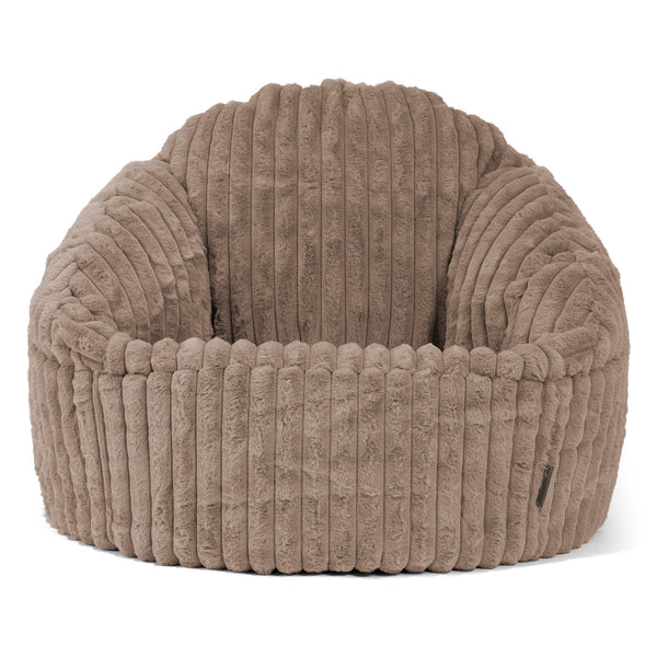 Bubble Sitzsack Sessel - Ultra Plüsch Cord Nerzfarben 01