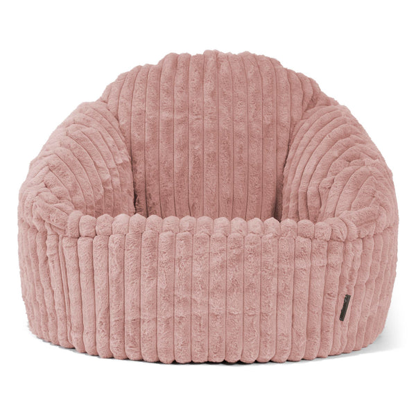 Bubble Sitzsack Sessel - Ultra Plüsch Cord Pastellrosa 01