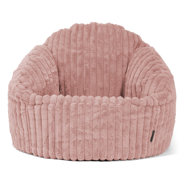 Bubble Sitzsack Sessel - Ultra Plüsch Cord Pastellrosa 01