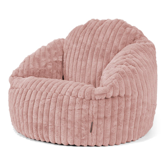Bubble Sitzsack Sessel - Ultra Plüsch Cord Pastellrosa 04