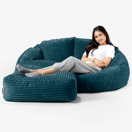 Bubble Sitzsack Sofa - Cord Blaugrün 03
