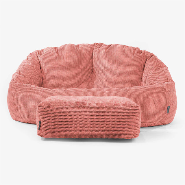 Bubble Sitzsack Sofa - Pom-Pom Kürbisorange 02