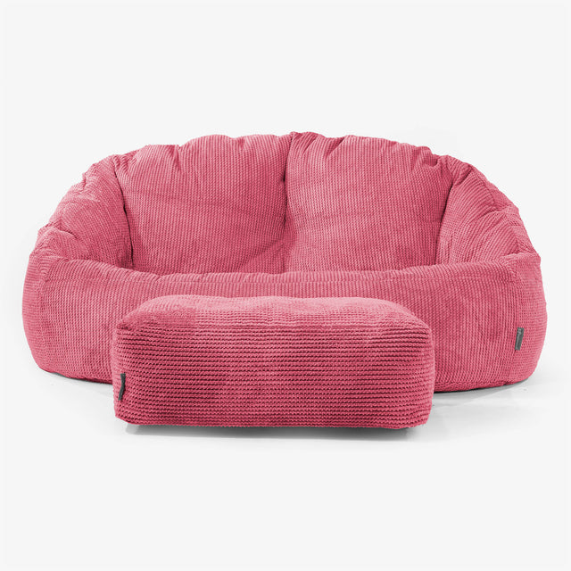 Bubble Sitzsack Sofa - Pom-Pom Pastellrot 02