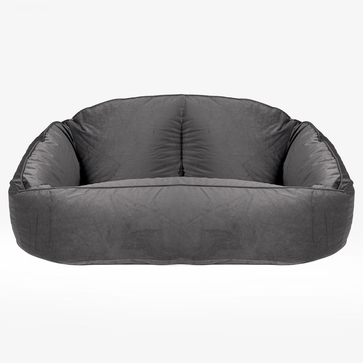 Bubble Sitzsack Sofa - Samt Schiefergrau 01