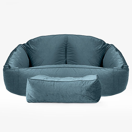 Bubble Sitzsack Sofa - Samt Türkis 02