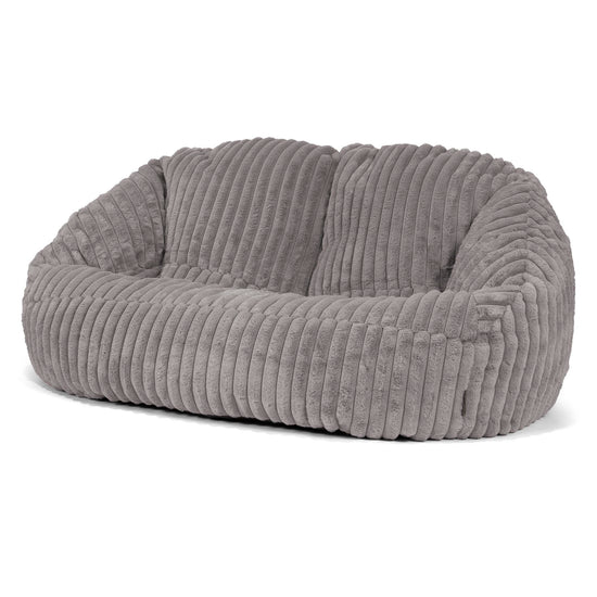 Bubble Sitzsack Sofa - Ultra Plüsch Cord Grau 04