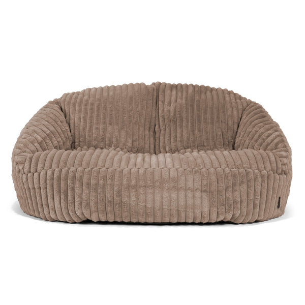 Bubble Sitzsack Sofa - Ultra Plüsch Cord Nerzfarben 01