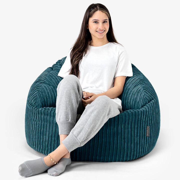 Bubble Sitzsack Sessel - Cord Blaugrün 03