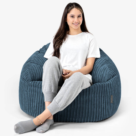Bubble Sitzsack Sessel - Cord Marineblau 03