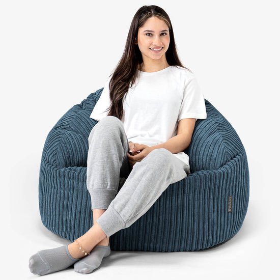 Bubble Sitzsack Sessel - Cord Marineblau 03