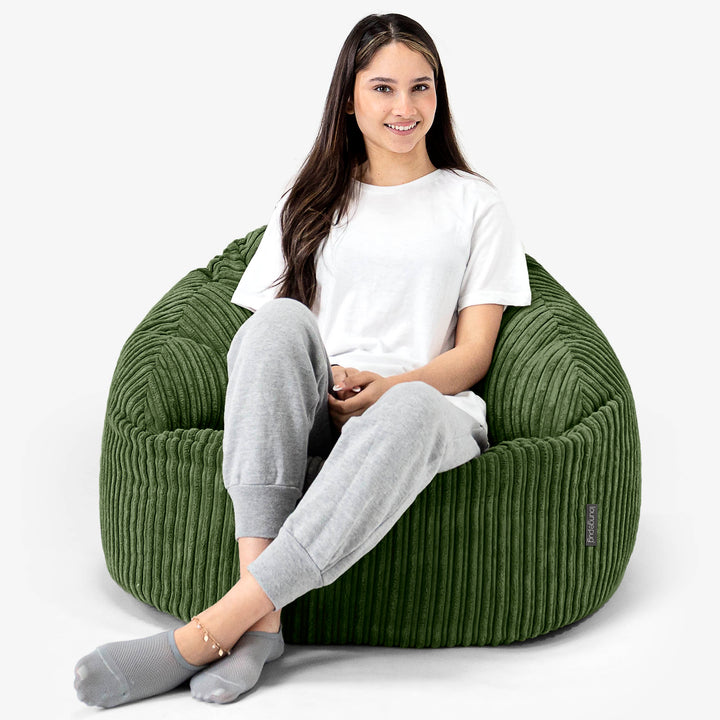 Bubble Sitzsack Sessel - Cord Nadelwaldgrün 03