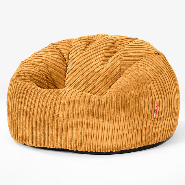Klassischer Sitzsack Sessel - Cord Goldhonig 01