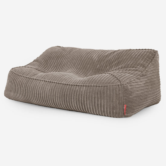 Das Slouchy Sitzsack Sofa - Cord Beigegrau 01