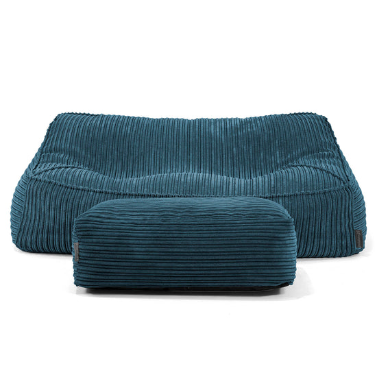 Das Slouchy Sitzsack Sofa - Cord Marineblau 02