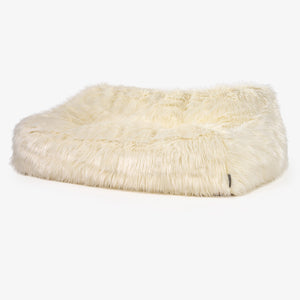 Das Slouchy Sitzsack Sofa - Mongolisches Kunstfell Crème