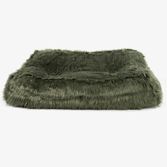 Das Slouchy Sitzsack Sofa - Mongolisches Kunstfell Salbeigrün 02