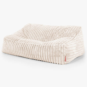 Das Slouchy Sitzsack Sofa - Ultra Plüsch Cord Creme