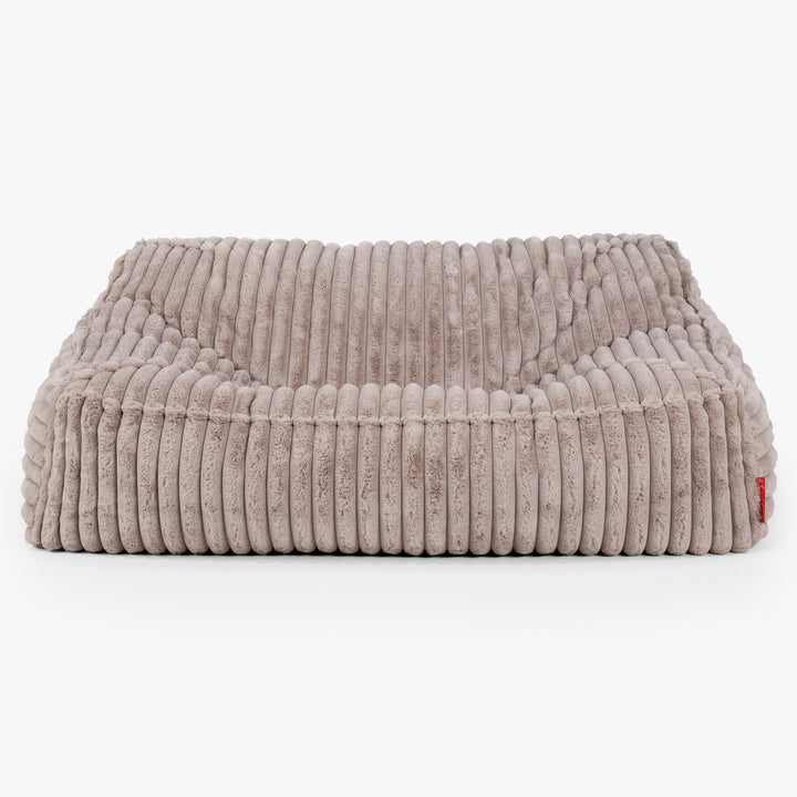 Das Slouchy Sitzsack Sofa - Ultra Plüsch Cord Nerzfarben 02