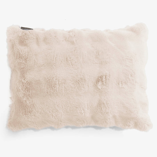 Dekokissen / Sofa Kissenbezug 35 x 50cm - Bubble Pelz Creme 01