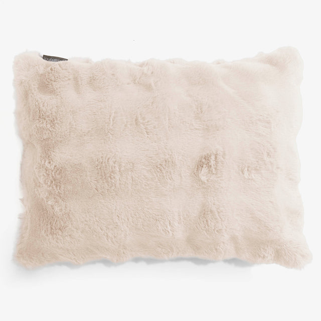 Dekokissen / Sofa Kissenbezug 35 x 50cm - Bubble Pelz Creme 01