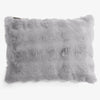 Dekokissen / Sofa Kissenbezug 35 x 50cm - Bubble Pelz Grau 01