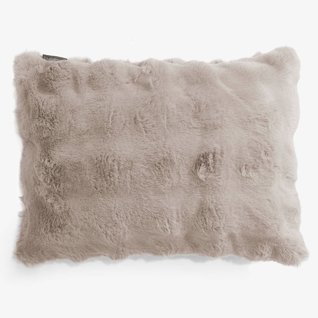Dekokissen / Sofa Kissenbezug 35 x 50cm - Bubble Pelz Nerzfarben 01