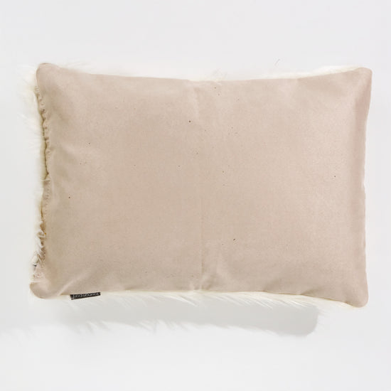 Dekokissen / Sofa Kissenbezug 35 x 50cm - Mongolisches Kunstfell Crème 02