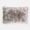 Dekokissen / Sofa Kissenbezug 35 x 50cm - Mongolisches Kunstfell Grau 01