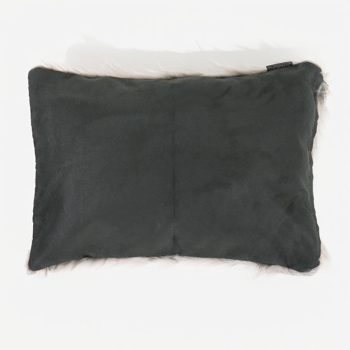 Dekokissen / Sofa Kissenbezug 35 x 50cm - Mongolisches Kunstfell Grau 02